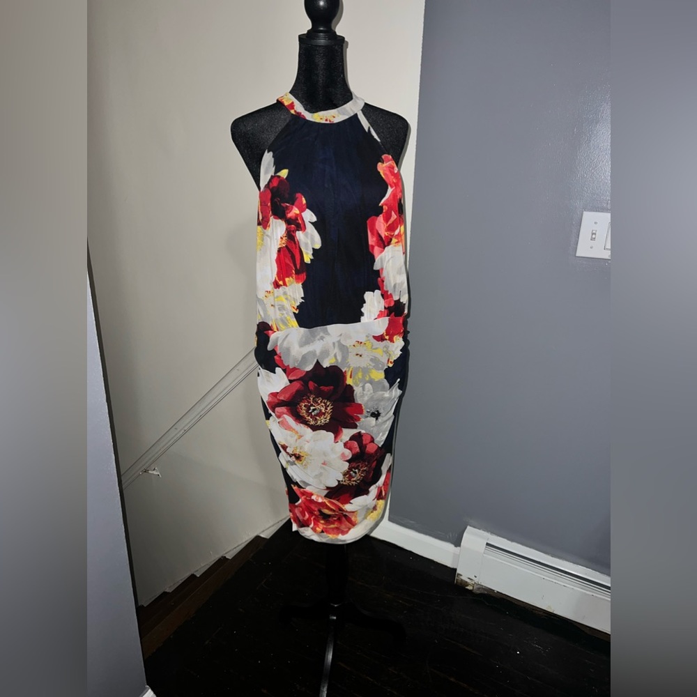 Short Floral MIDI Dress